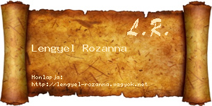Lengyel Rozanna névjegykártya